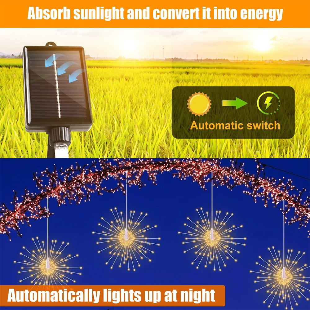 480LED Suspended Star Burst Light - Pack of 4