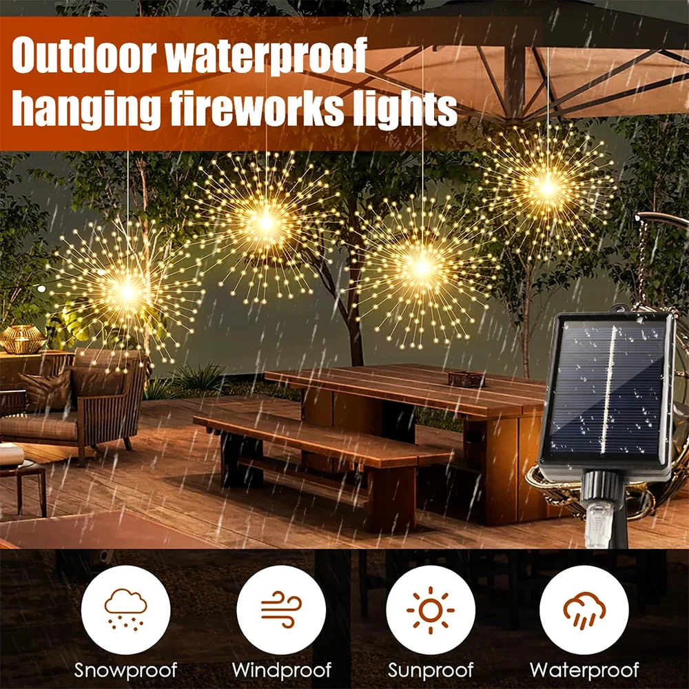 480LED Suspended Star Burst Light - Pack of 4