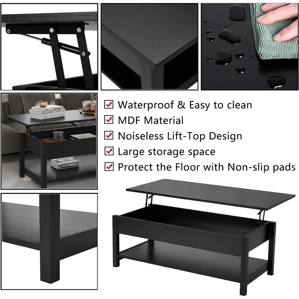 Lift Top Coffee Table Size For A Two or Three Seater Sofa