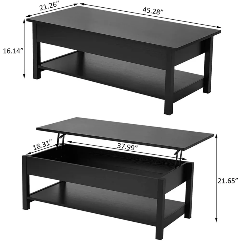 Lift Top Coffee Table Size For A Two or Three Seater Sofa