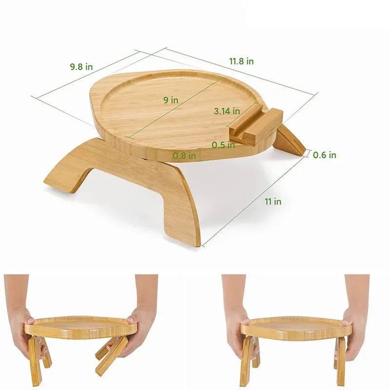 Sofa Armrest Tray Bamboo With Mobile Phone Holder Sofa Armrest Tray Bamboo With Mobile Phone Holder