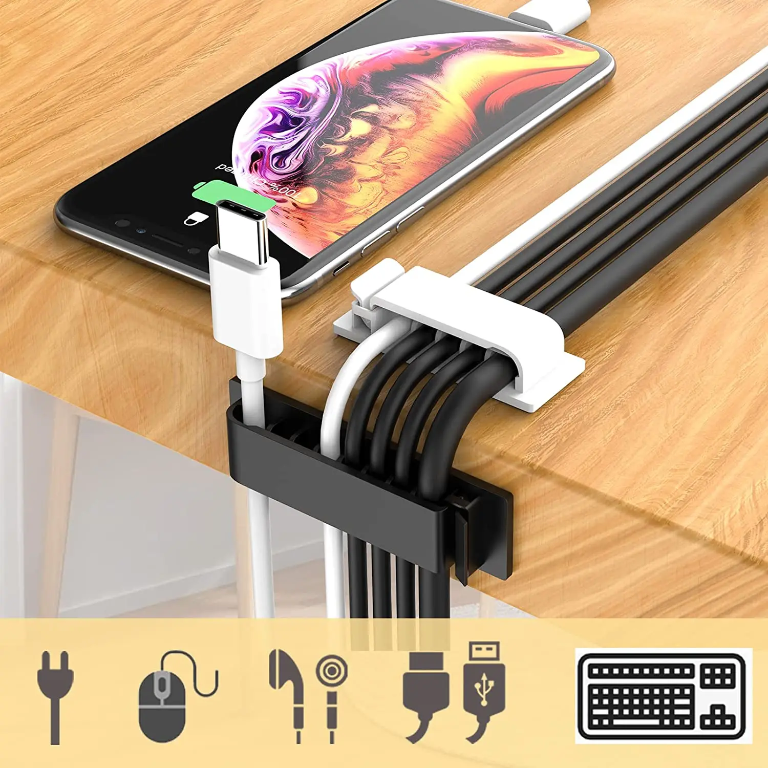 Cable Organizer Cord Management Wire Holder Flexible USB Cable Winder Tidy Silicone Clips For Mouse Keyboard Earphone Protector Cable Organizer Cord Management Wire Holder Flexible USB Cable Winder Tidy Silicone Clips For Mouse Keyboard Earphone Protector