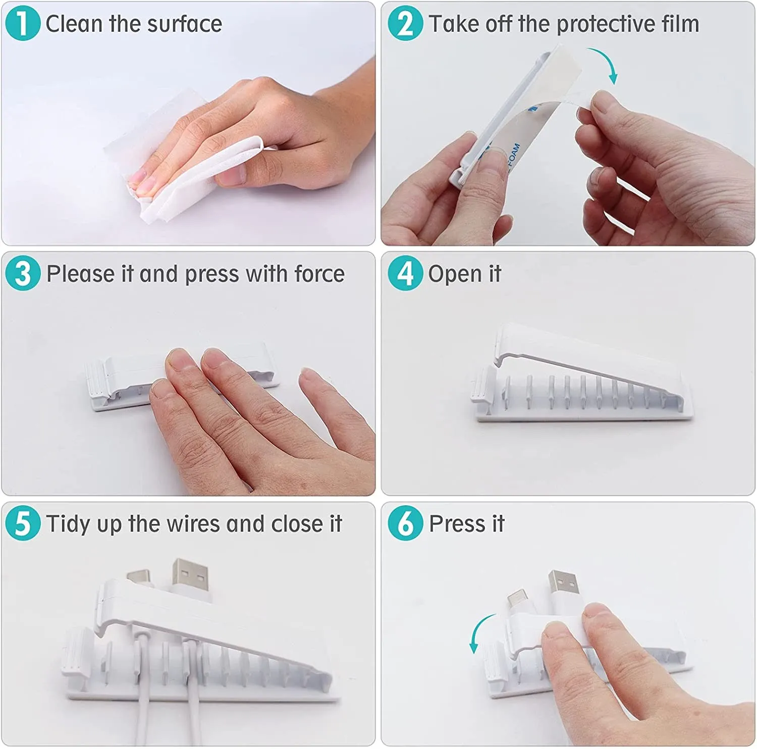 Cable Organizer Cord Management Wire Holder Flexible USB Cable Winder Tidy Silicone Clips For Mouse Keyboard Earphone Protector Cable Organizer Cord Management Wire Holder Flexible USB Cable Winder Tidy Silicone Clips For Mouse Keyboard Earphone Protector