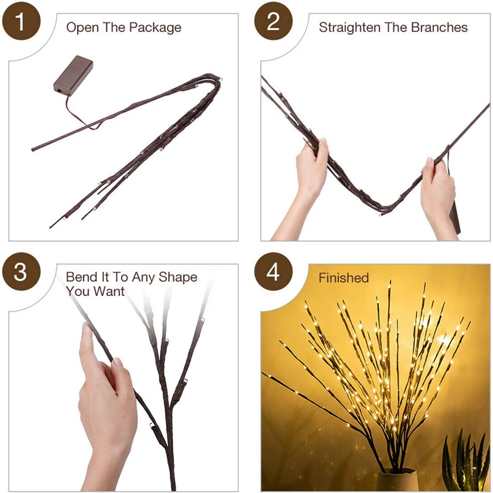 20 Bulbs LED Willow Branch Lamp