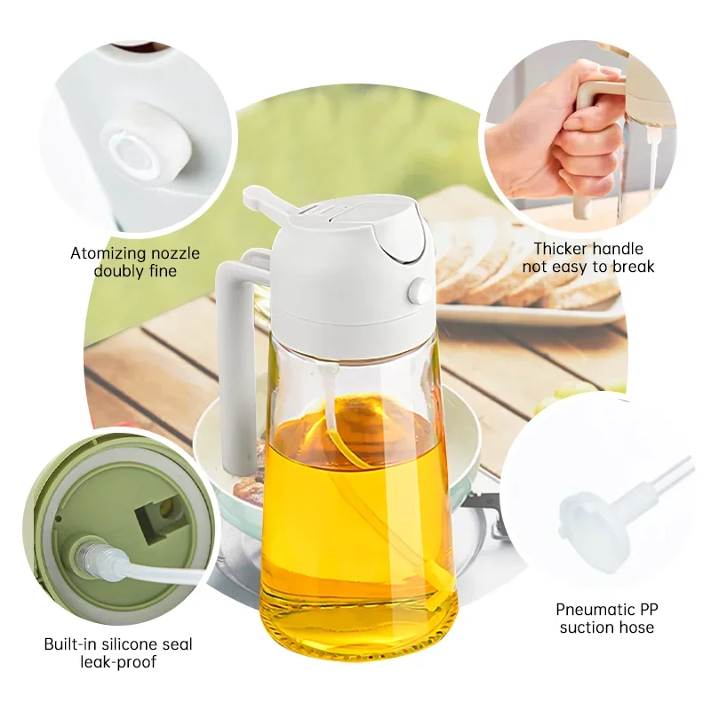 2 In 1 Glass Oil Spray Bottle