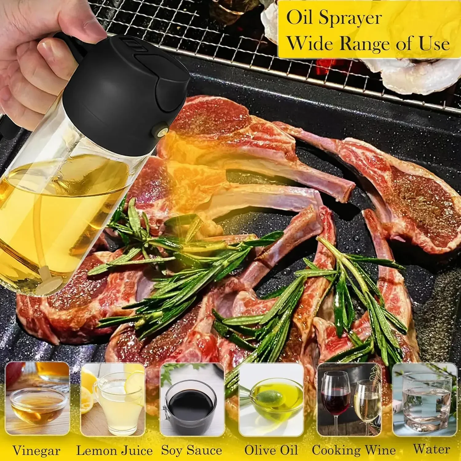 oil spray bottle cooking wine oil vinegar lemon juice soy sauce