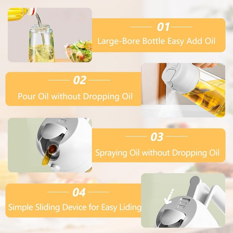 oil sprayer bottle spray and pour function