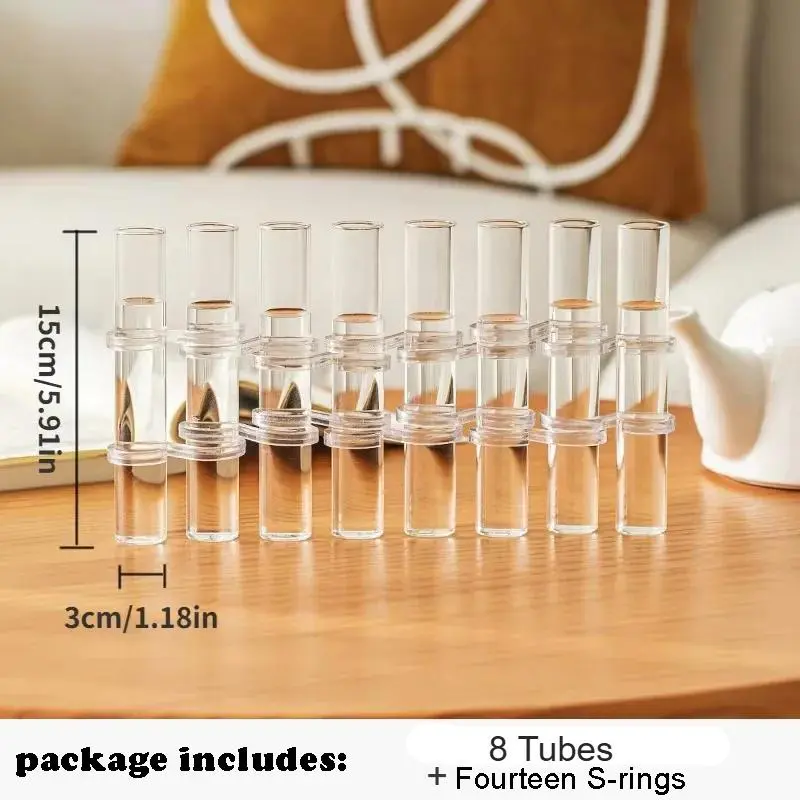 8 tubes - 5.9 ins High Hinged