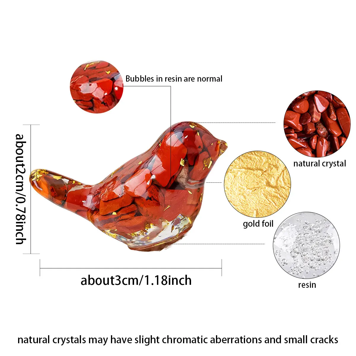 Miniature Gemstone Birds