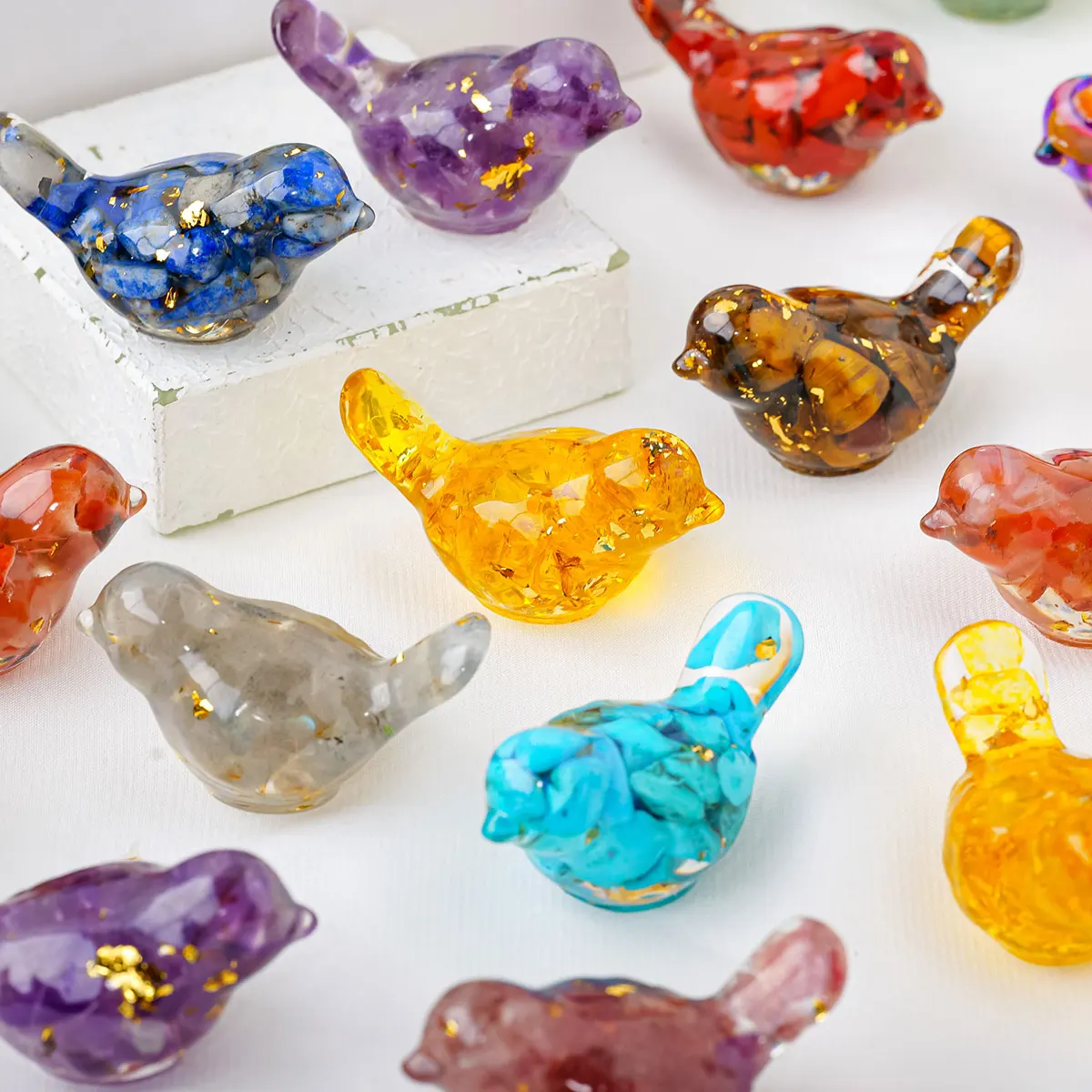 Miniature Gemstone Birds