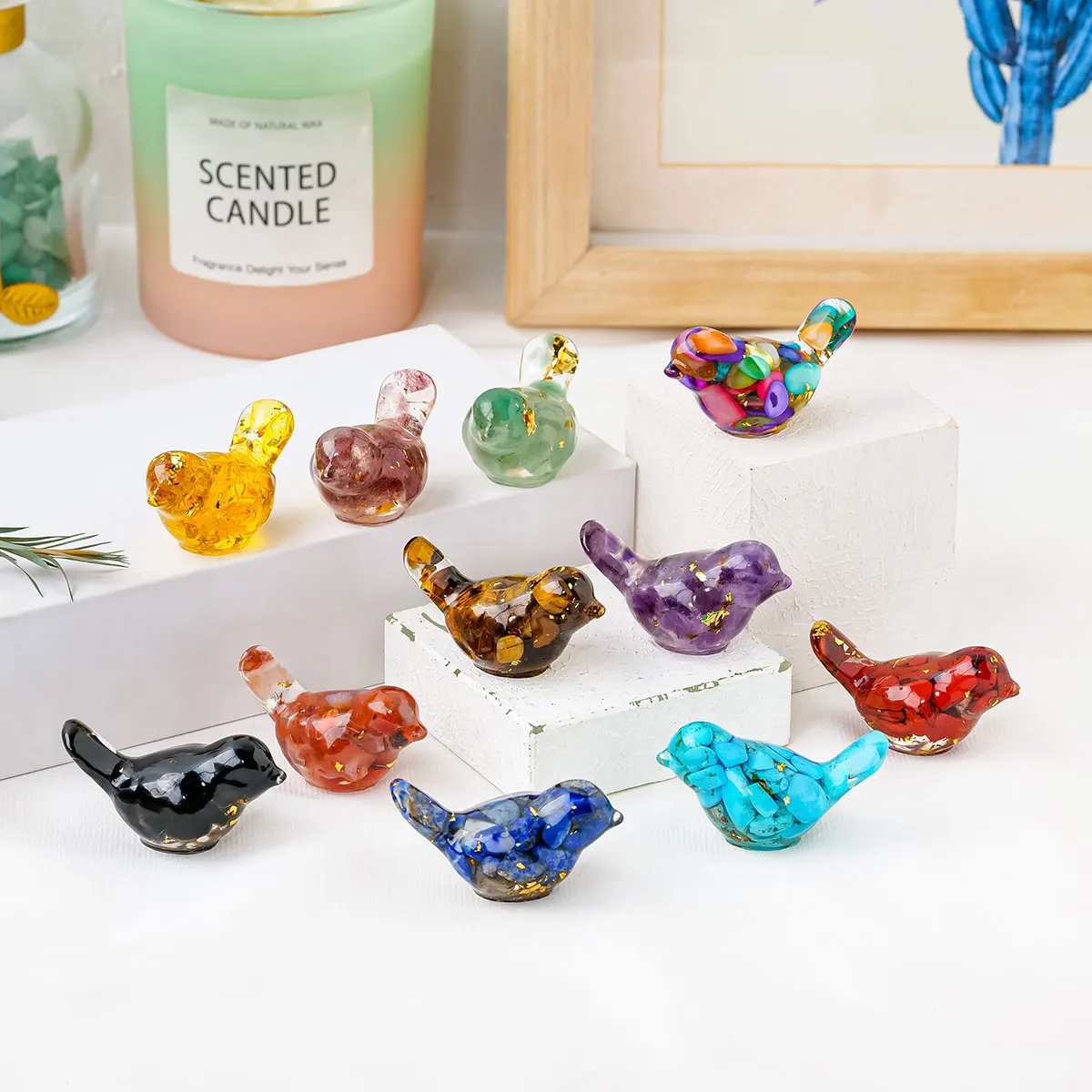 Miniature Gemstone Birds