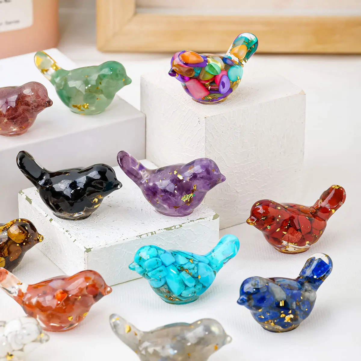 Miniature Gemstone Birds
