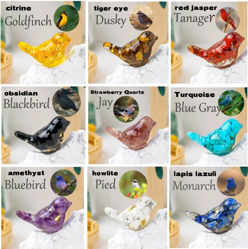 Miniature Gemstone Birds Inspired by Beautiful birds