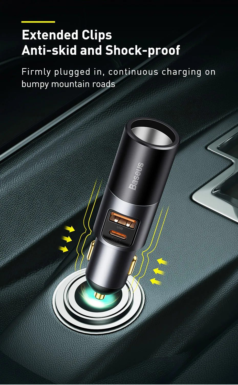 Extended Car Cigarette Lighter 2 Port - Simultaneus charging phone, (or 2 phones), laptop / ipad - Plus plug in your car vacuum cleaner! Extended Car Cigarette Lighter 2 Port - Simultaneus charging phone, (or 2 phones), laptop / ipad - Plus plug in your car vacuum cleaner!