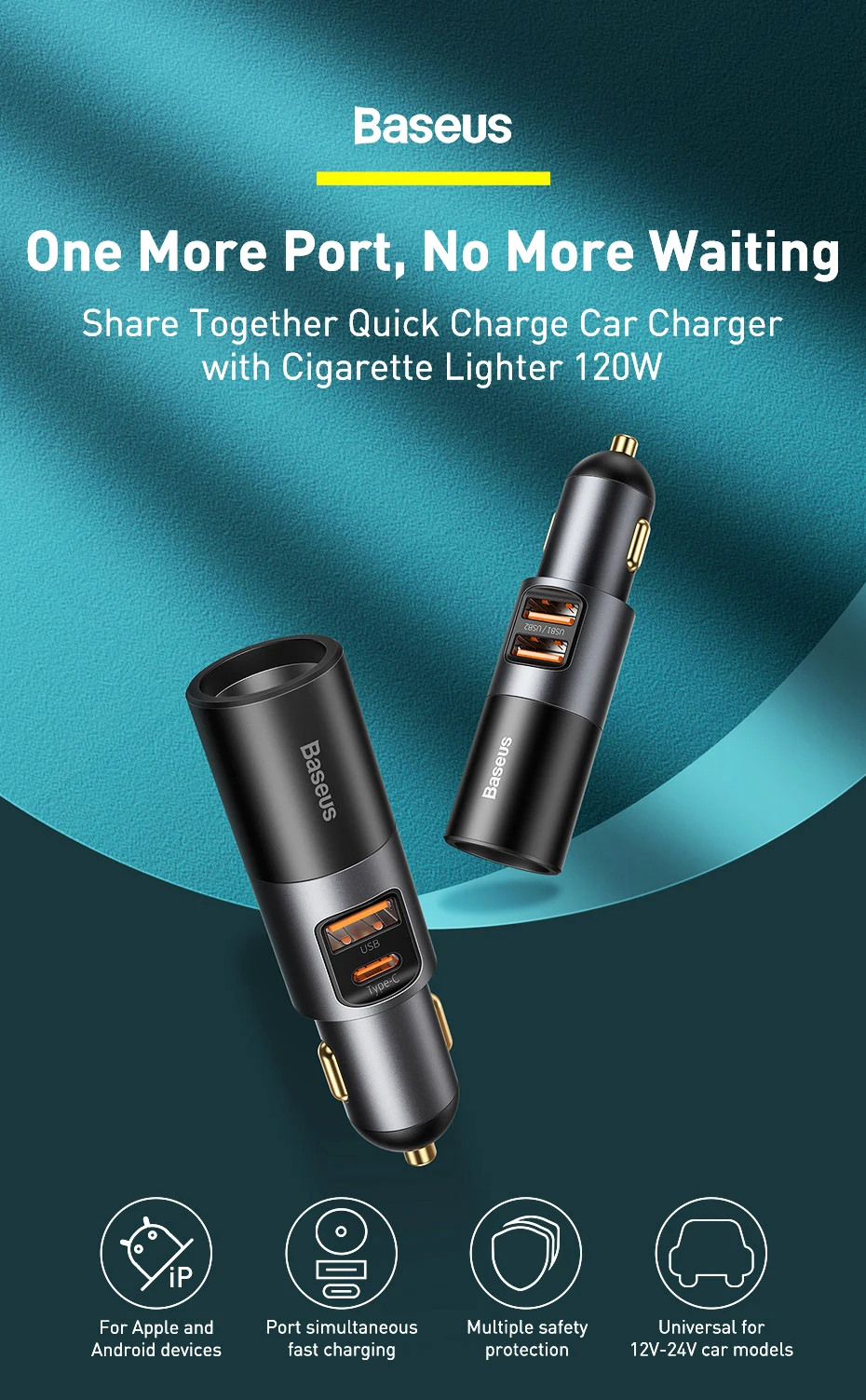 Extended Car Cigarette Lighter 2 Port - Simultaneus charging phone, (or 2 phones), laptop / ipad - Plus plug in your car vacuum cleaner! Extended Car Cigarette Lighter 2 Port - Simultaneus charging phone, (or 2 phones), laptop / ipad - Plus plug in your car vacuum cleaner!