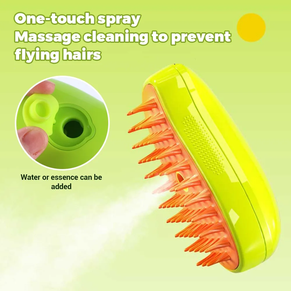 Cat Dog Steamy Brush Steam Brush Electric Sprayer for Massage Pet Grooming tool Shedding