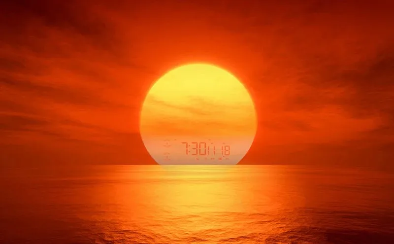 Sunrise Sunset Simulation Awakening Alarm Clock with Colorful Atmosphere Light and FM Radio Function.Relaxed Natural Sound Tunes